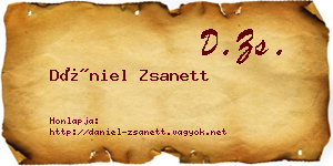 Dániel Zsanett névjegykártya